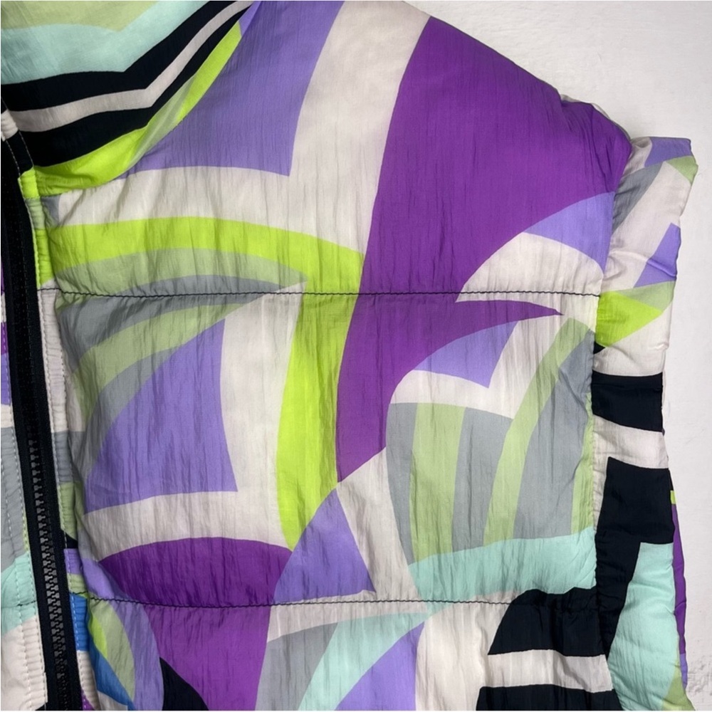 FREE PEOPLE In A Bubble Printed Puffer Purple Vest - Picture 7 of 16